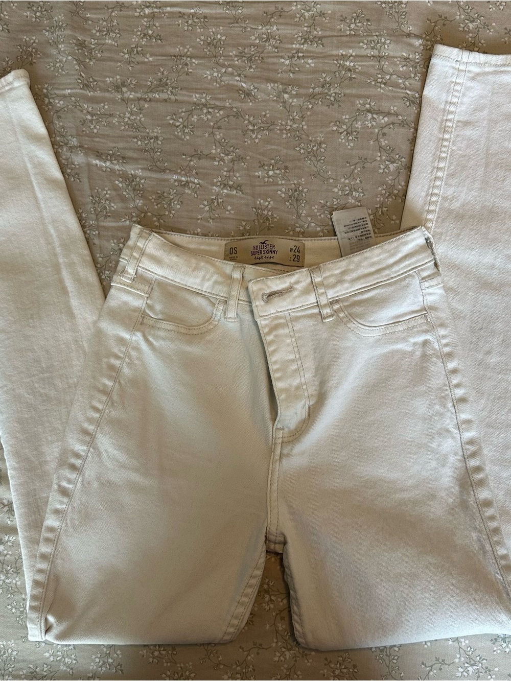 Hollister Cream Skinny Jeans